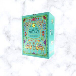 Sree Vani Golden India White Sage Backflow Cones - 12 Packets, 120 Cones Total